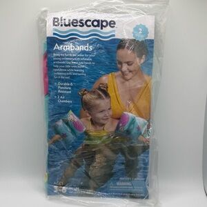 Blue scape Mermaid Arm Floaties Inflatable Printed Kids Arm Bands Pool Safety